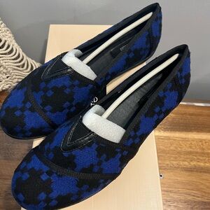 Theme Blue Cobalt and Black Loafers Flats